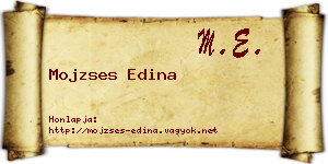 Mojzses Edina névjegykártya